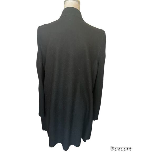 Iman Black Open Front Long Sleeve Tunic Jacket/Sweater Sleeve Size Large - Picture 3 of 5
